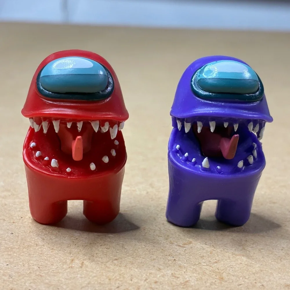 Official Among Us Monster Impostor Figure Lot Red Purple Innersloth Minis 2”